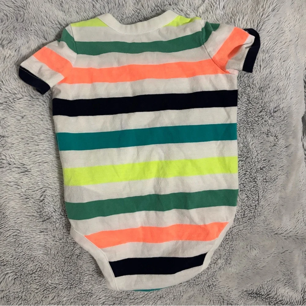 Baby Gap Striped Baby Onesie and Navy Shorts Set, 6-12 mos